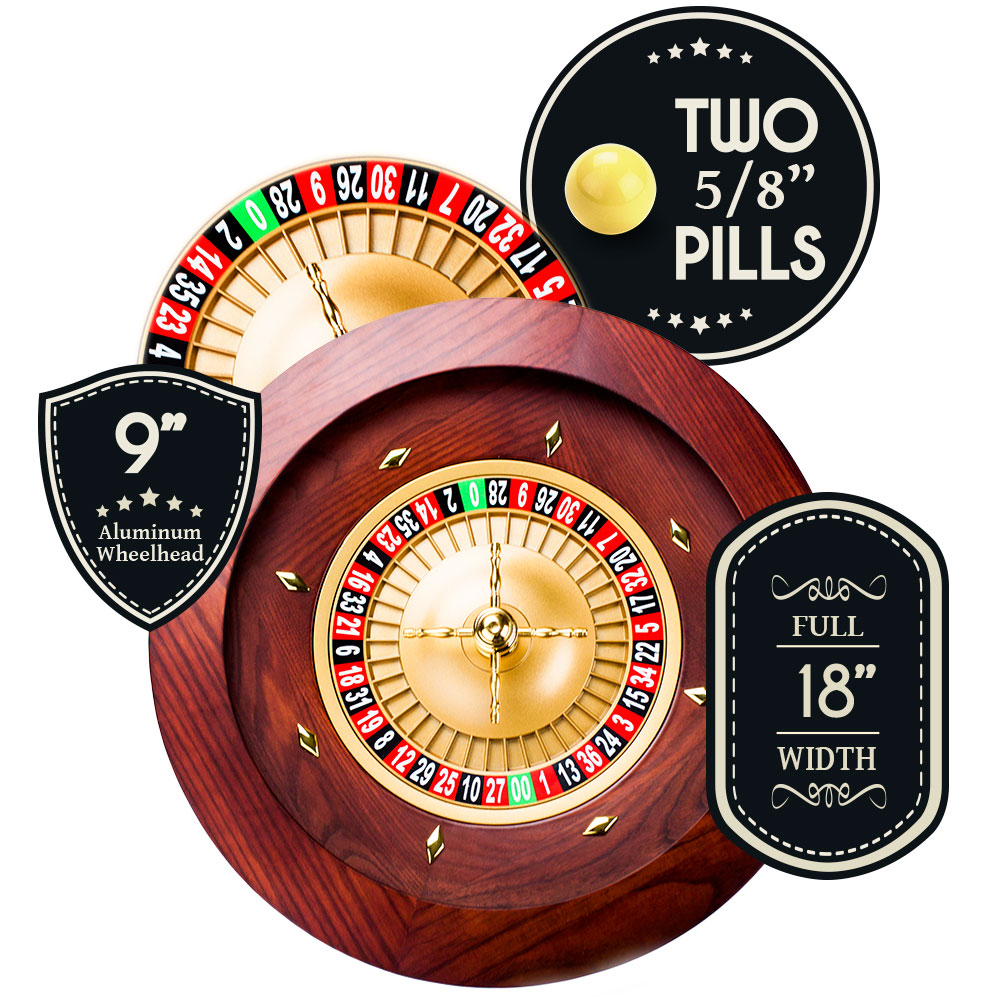 Wooden roulette wheel